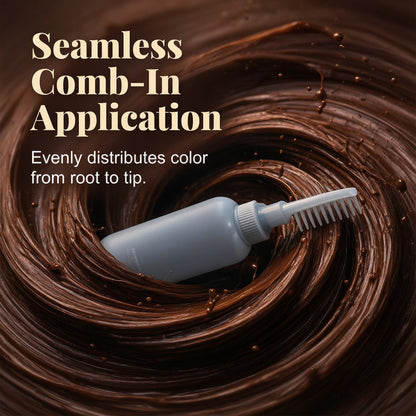 🌿 Plant-Based Comb-In Hair Dye – Easy, Gray Coverage, Nourishing Formula ✨