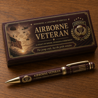 🪂Airborne Veteran Honor & Courage Keepsake Pen