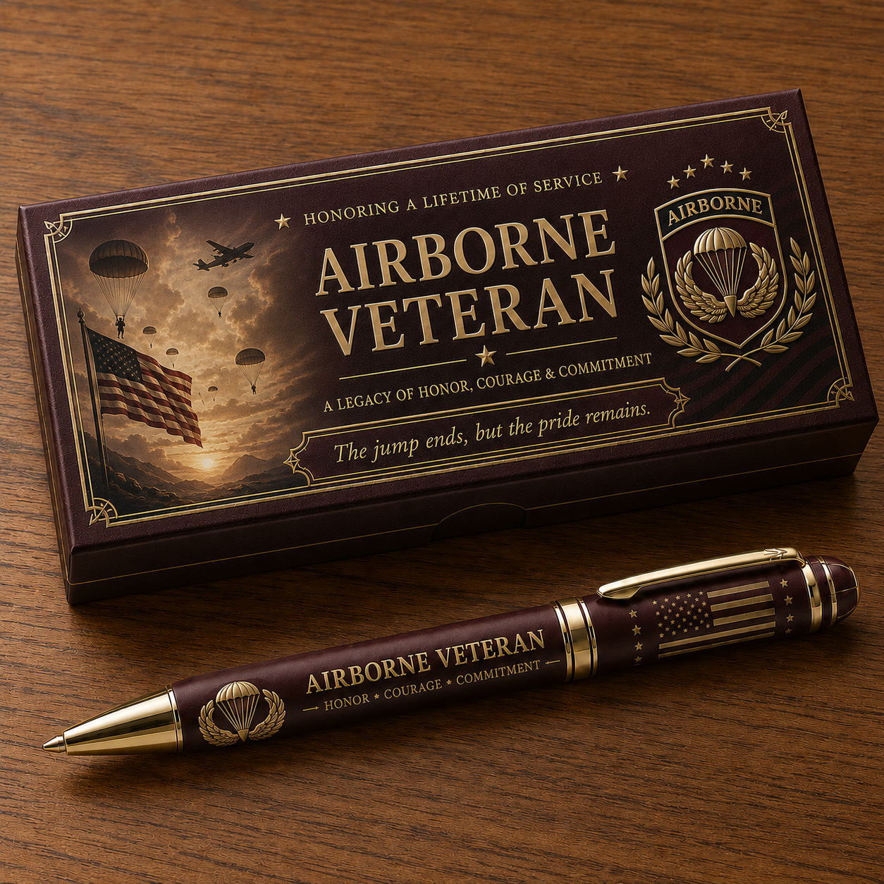 🪂Airborne Veteran Honor & Courage Keepsake Pen