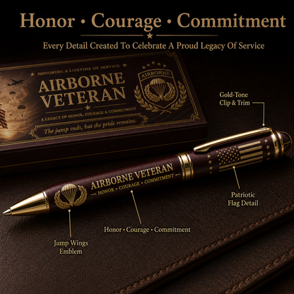 🪂Airborne Veteran Honor & Courage Keepsake Pen