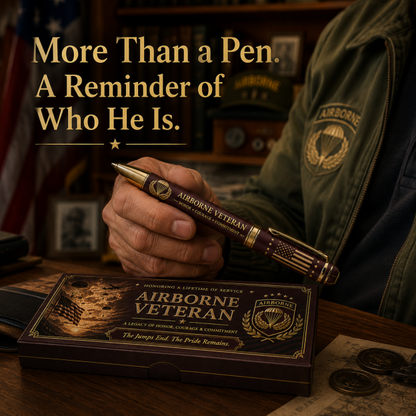 🪂Airborne Veteran Honor & Courage Keepsake Pen