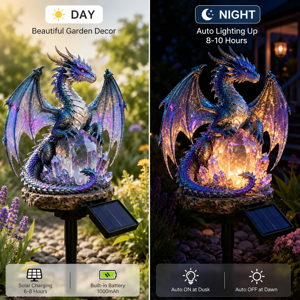 ✨️🐉 Solar Dragon Crystal Garden Light