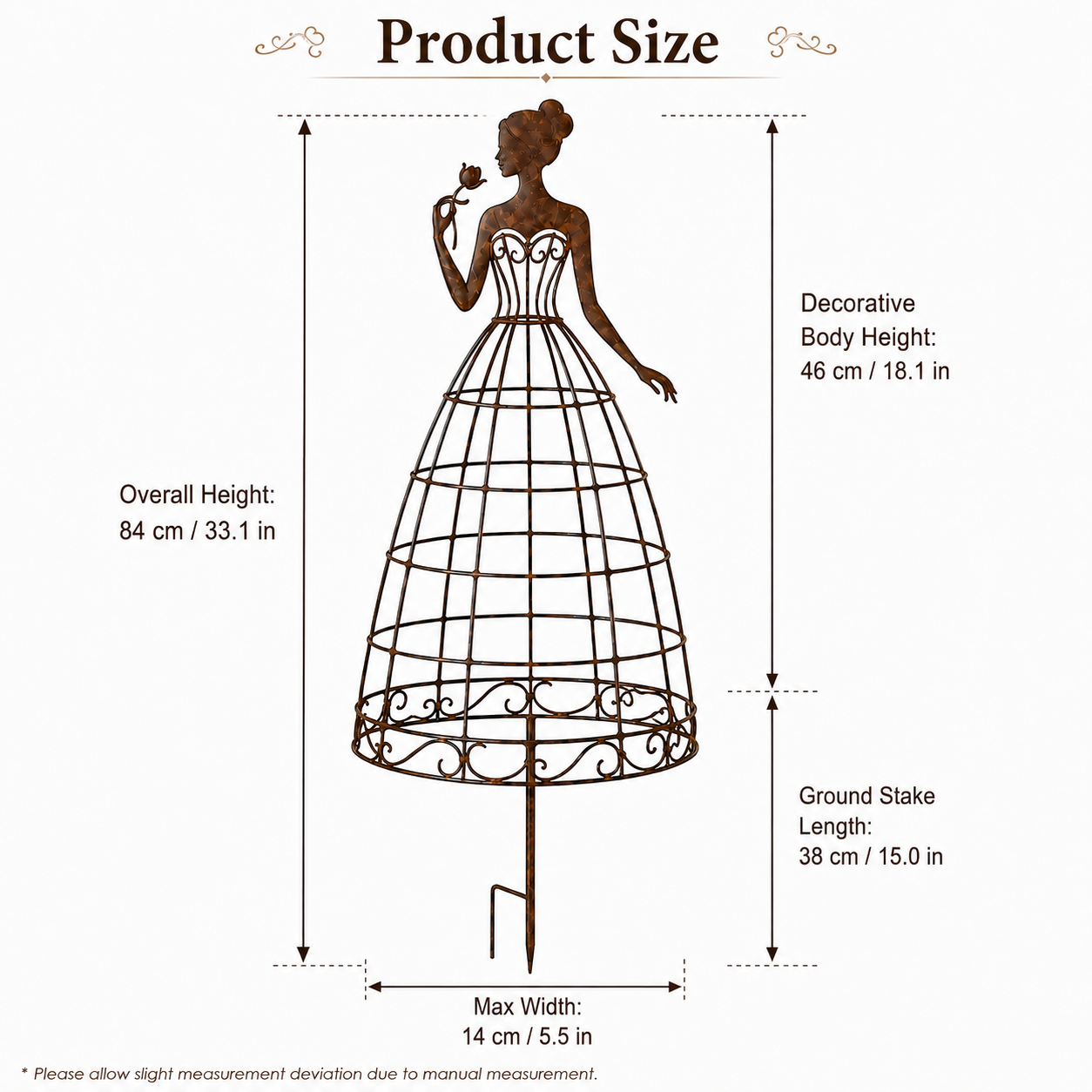 Vintage Lady Garden Trellis Stake