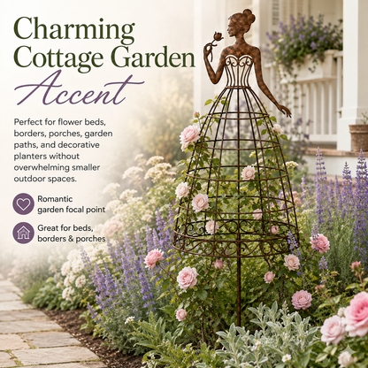 Vintage Lady Garden Trellis Stake