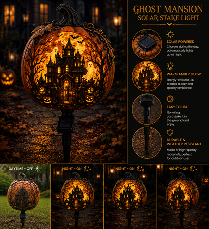 🎃 Solar Pumpkin Stake Light – Spooky LED Decor for Halloween Nights 👻