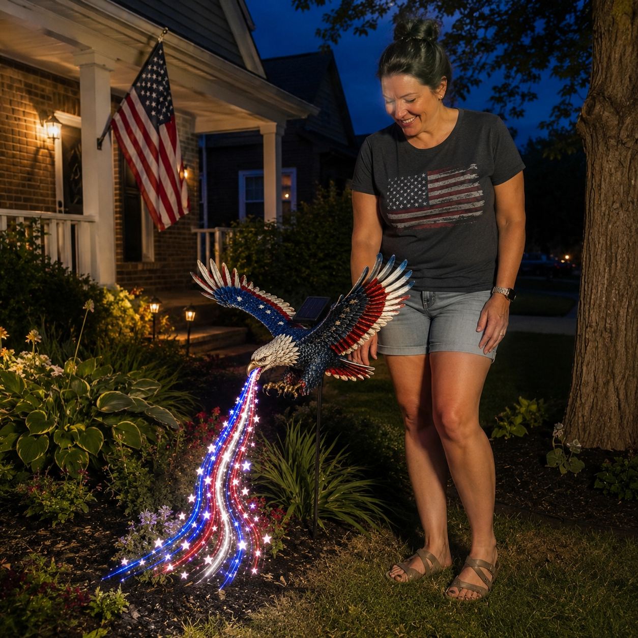 Freedom Eagle garden lifestyle scene