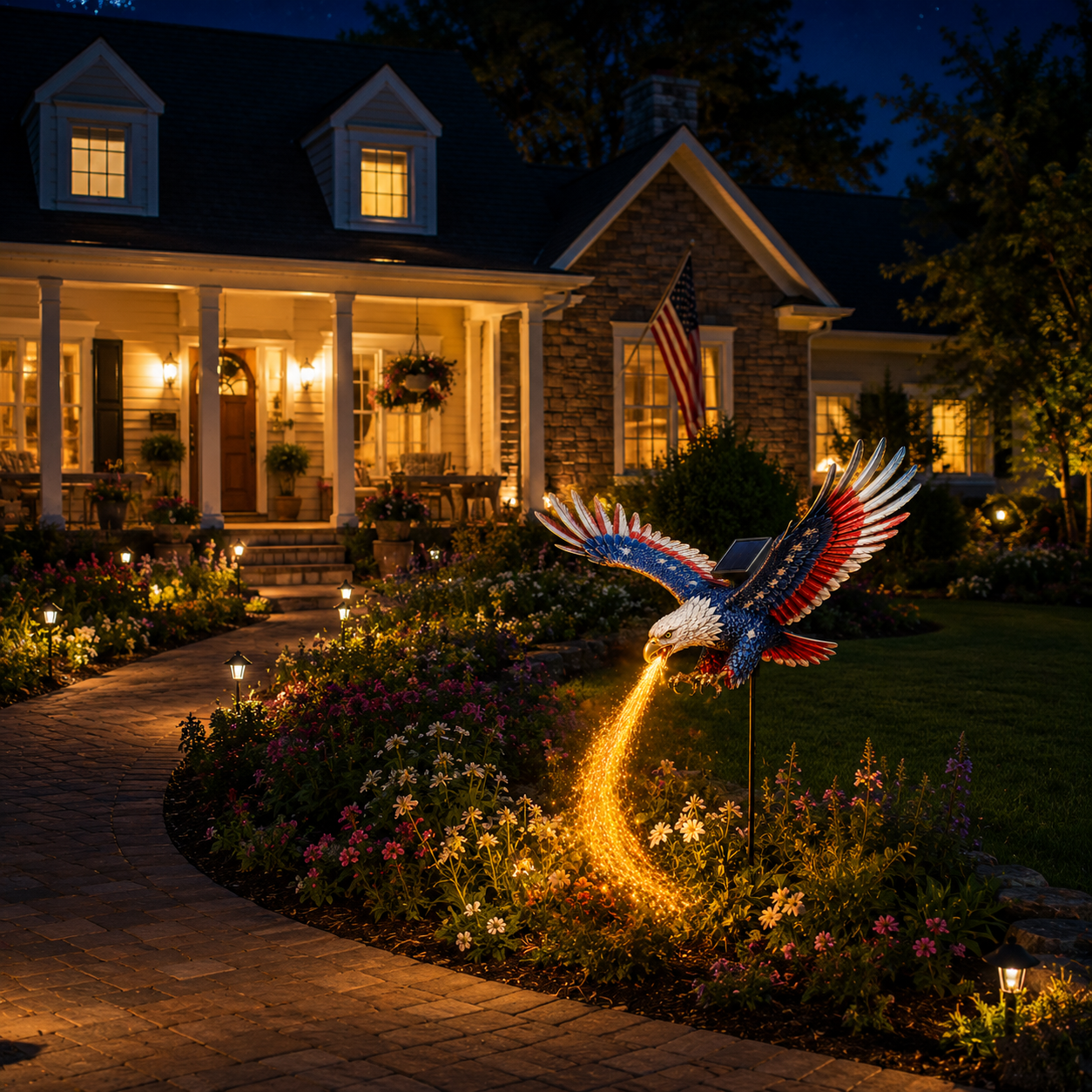 🔥🦅Freedom Eagle Solar Garden Light