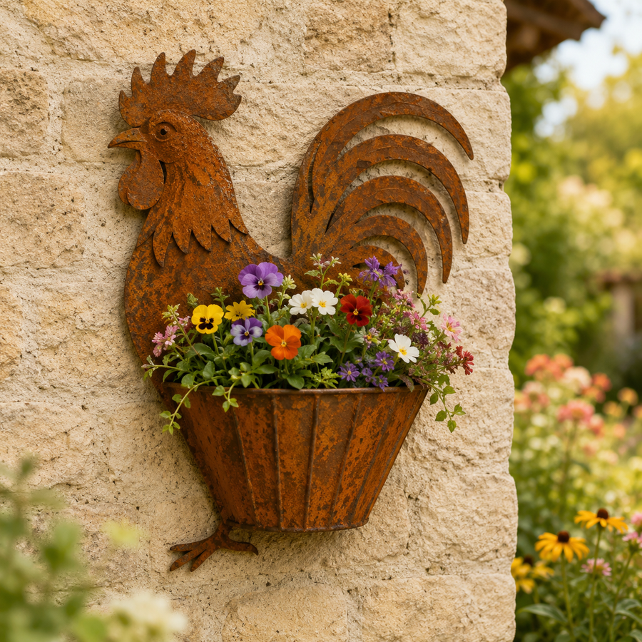 Chicken wall planter