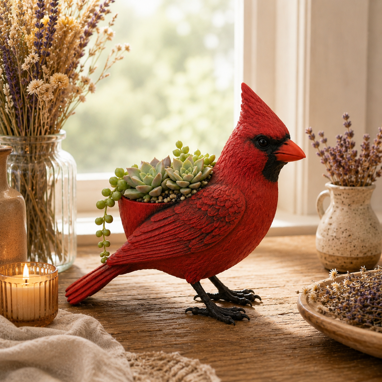 🎁Last Day 49% OFF - Crow Garden Planter – Rustic Bird Accent for Succulents & Small Plants