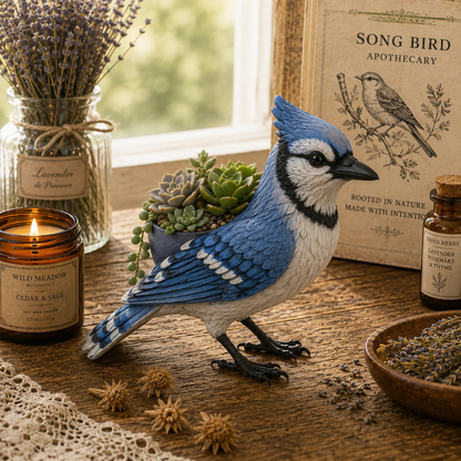 🎁Last Day 49% OFF - Crow Garden Planter – Rustic Bird Accent for Succulents & Small Plants