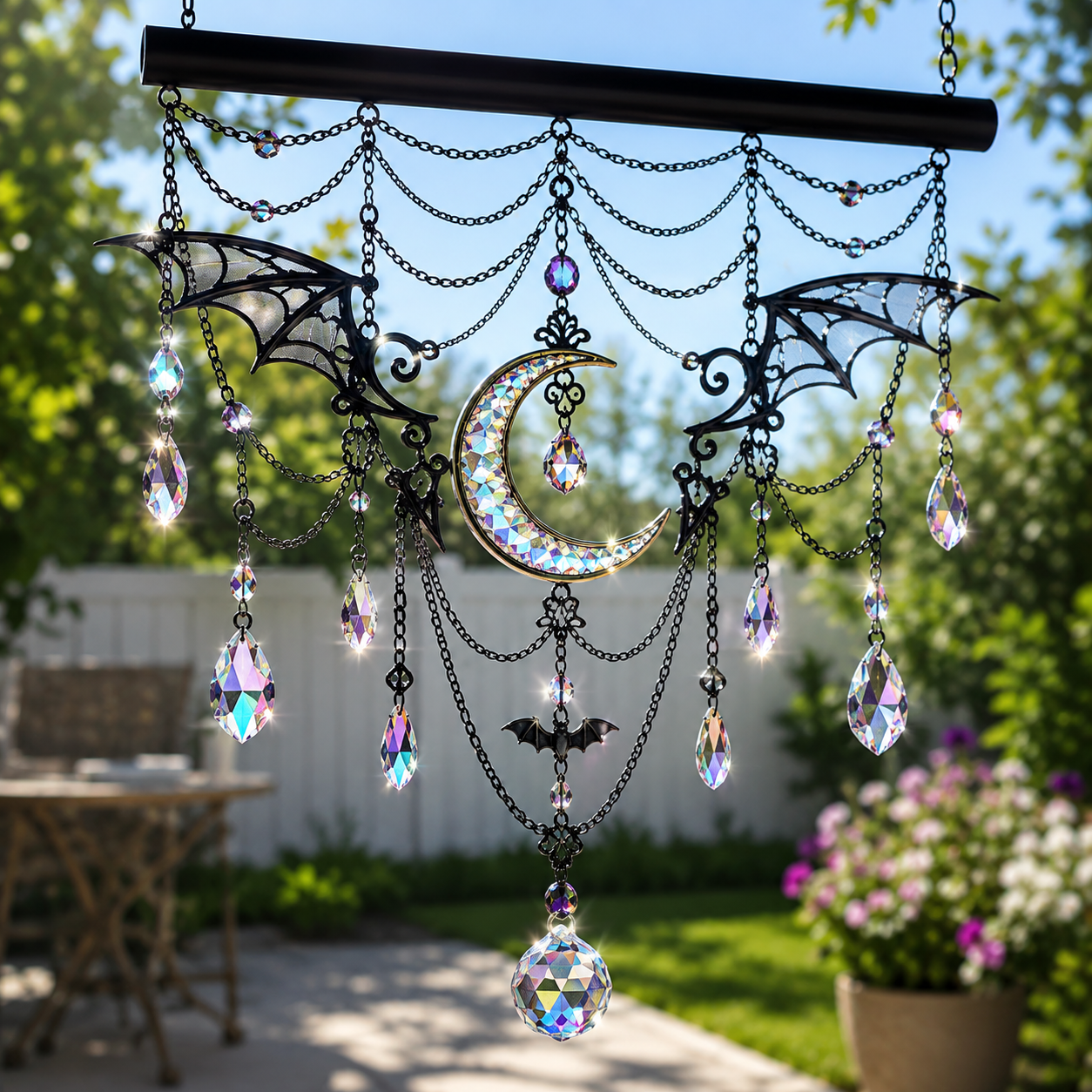🕷️ Handmade 3D Crystal Spiderweb Suncatcher | Ready-to-Hang Window Decor