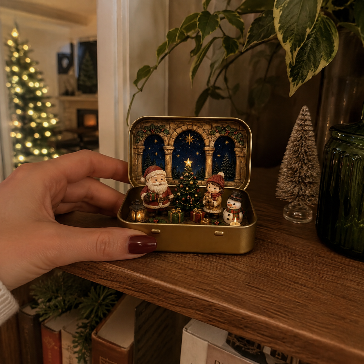 Tiny Christmas Wonderland displayed on shelf