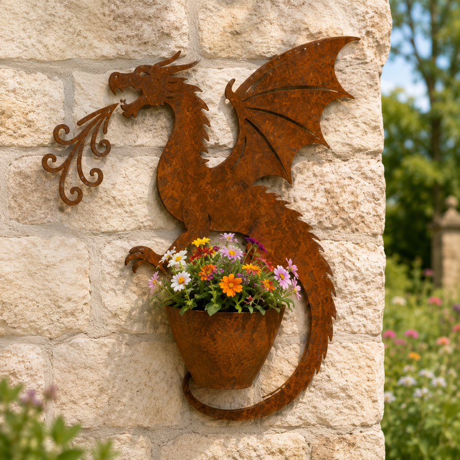 Dragon wall planter