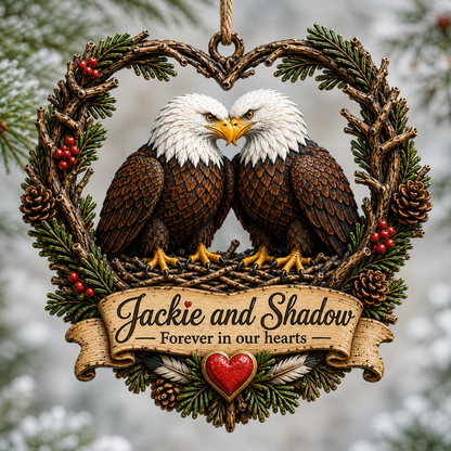 ❤️Jackie & Shadow – Bald Eagle Christmas Ornament