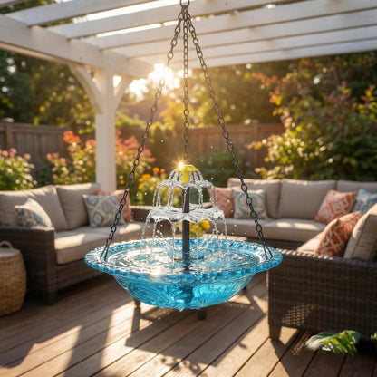 ✨2026 Spring special offer🐦Solar Cascade Hanging Bird Bath Fountain