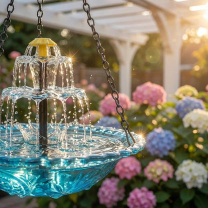 ✨2026 Spring special offer🐦Solar Cascade Hanging Bird Bath Fountain
