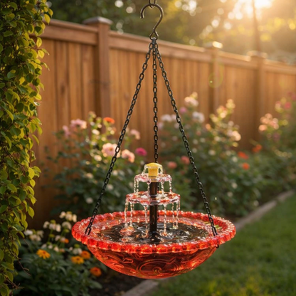✨2026 Spring special offer🐦Solar Cascade Hanging Bird Bath Fountain