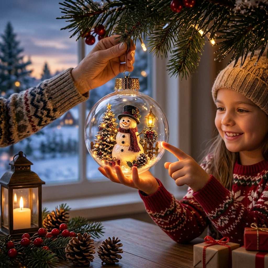 🎄2027 Glowing Christmas Ornament – A Tiny Winter World in Your Hands