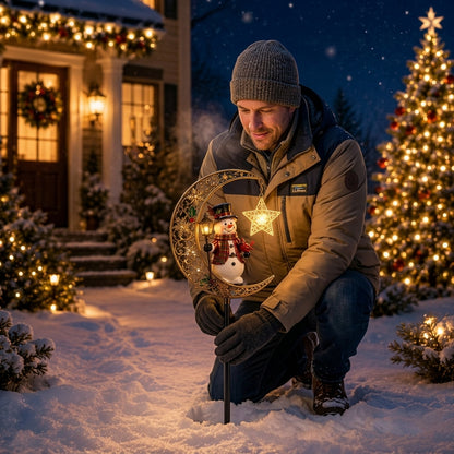 🔥LAST DAY 49% OFF-Christmas Moonlight Solar Garden Decor🎄✨
