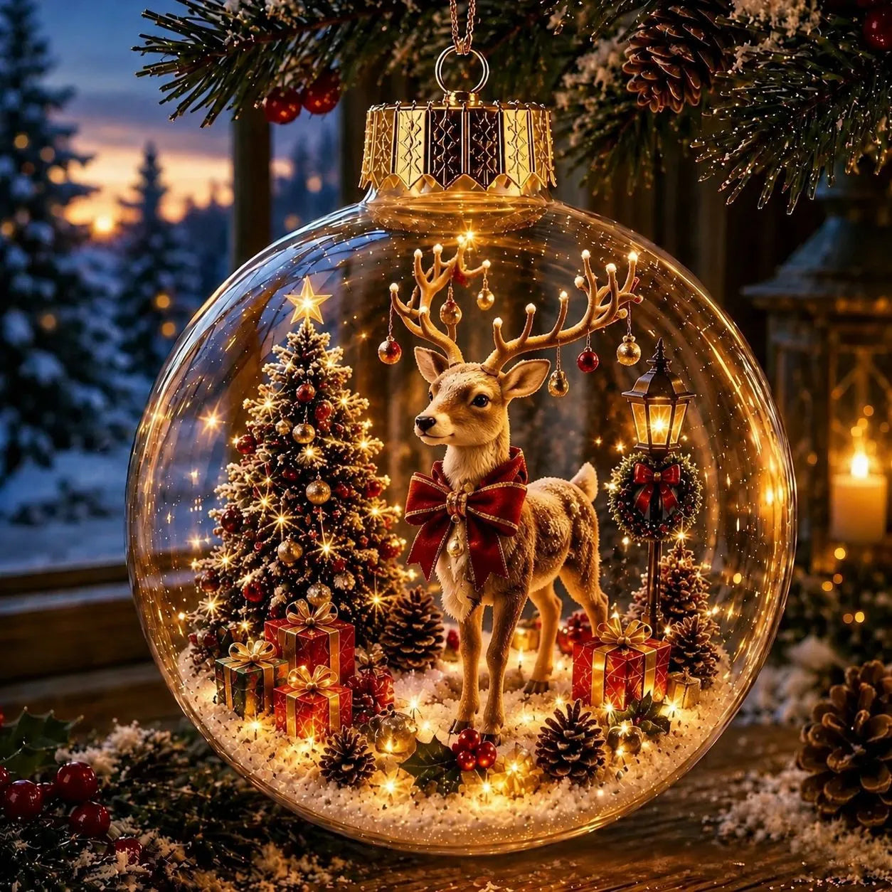 🎄2027 Glowing Christmas Ornament – A Tiny Winter World in Your Hands