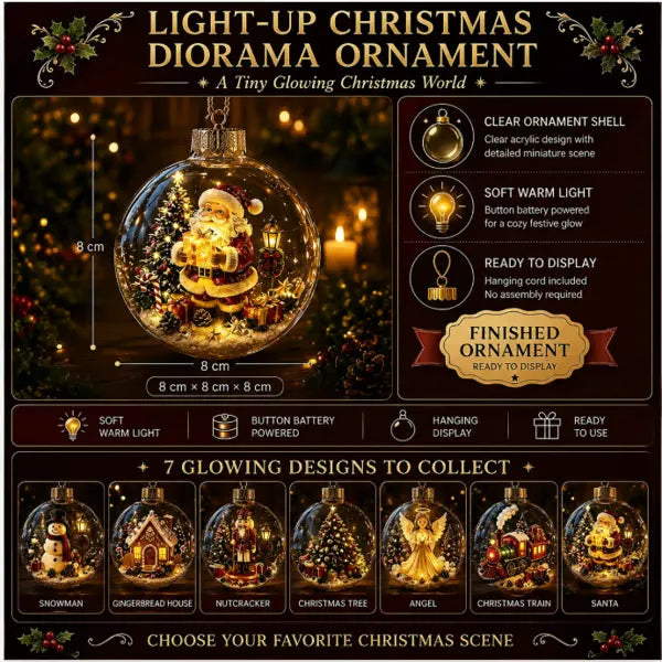 🎄2027 Glowing Christmas Ornament – A Tiny Winter World in Your Hands