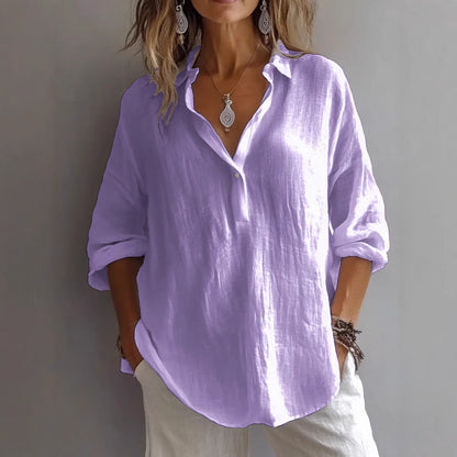 Women's Solid Color Pullover Shirt — Minimal, Elegant & Perfectly Versatile