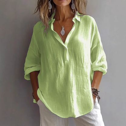 Women's Solid Color Pullover Shirt — Minimal, Elegant & Perfectly Versatile