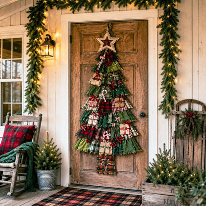 🎄 Christmas Patchwork Tree Door Hanging DIY Kit