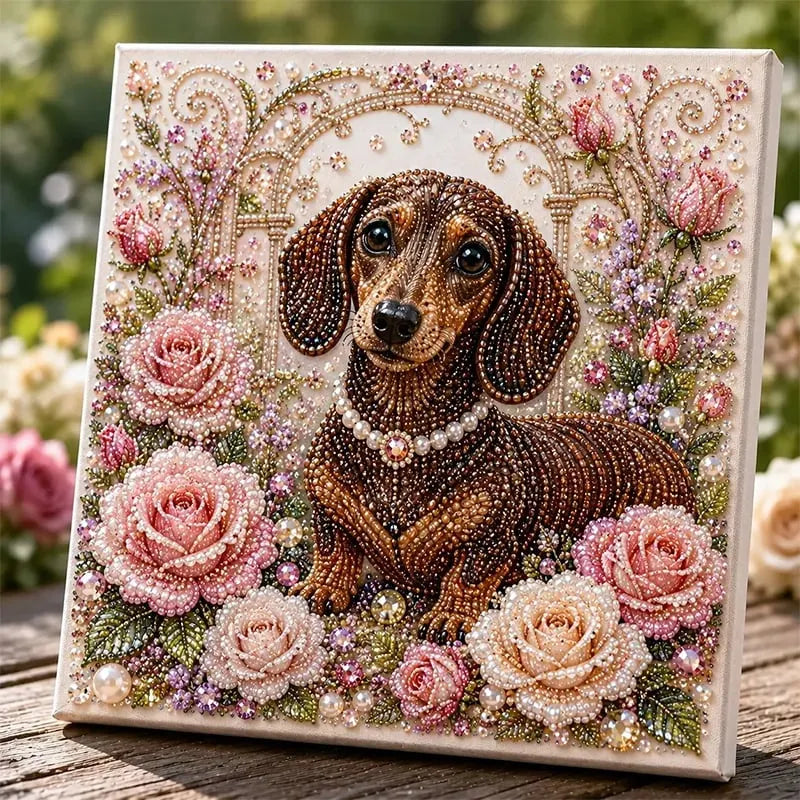 🐾🌿 Premium 3D Pearl Animal Wall Art Kit | Luxury Flocked Canvas with Scratch-Resistant Non-Fading Pearl Beads DIY Nature-Inspired Decor ✨