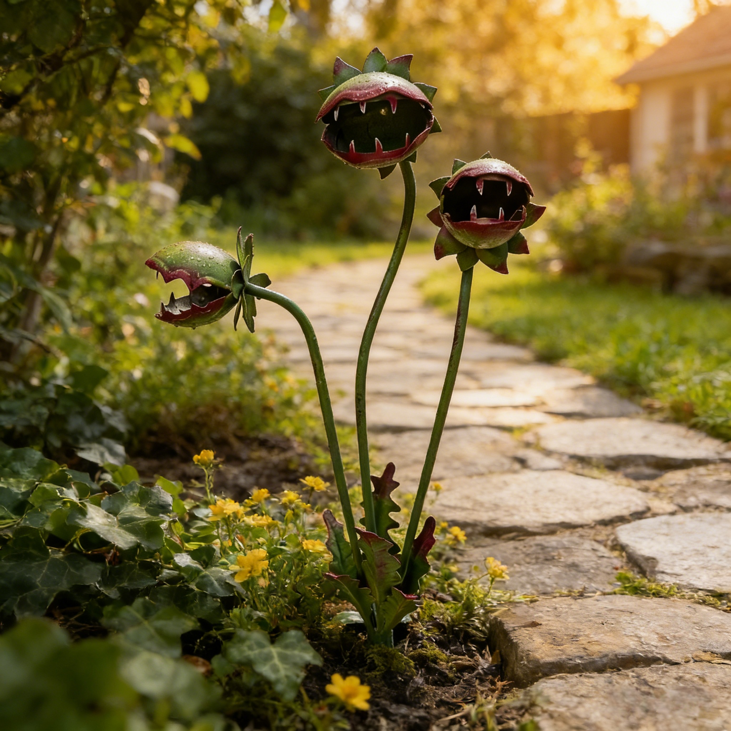 🪴Whimsical Metal Carnivorous Plant Garden Stake