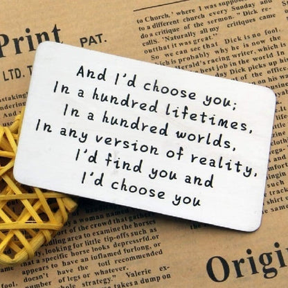 Last Day 69% OFF - ✍️Metal Engraved Card - Message of Love💞