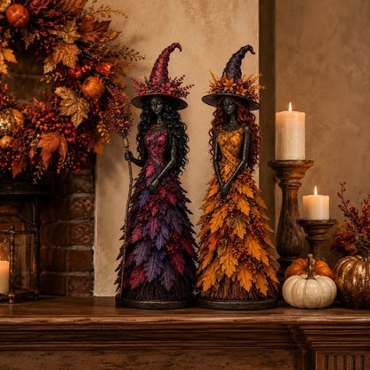 🧙 Enchanted Autumn Witch Figurine