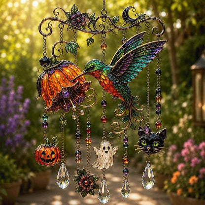 👻🎃 Halloween-Themed Crystal Wind Chime – Bring Spooky Magic to Your Garde