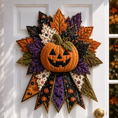 💥DIY Quilted Halloween Pumpkin Door Hanger Kit (✨Beginner-Friendly)