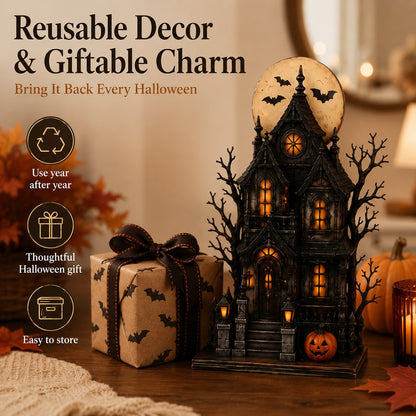 🧙🖤Lighted Halloween Haunted House & Character Figurine Collection