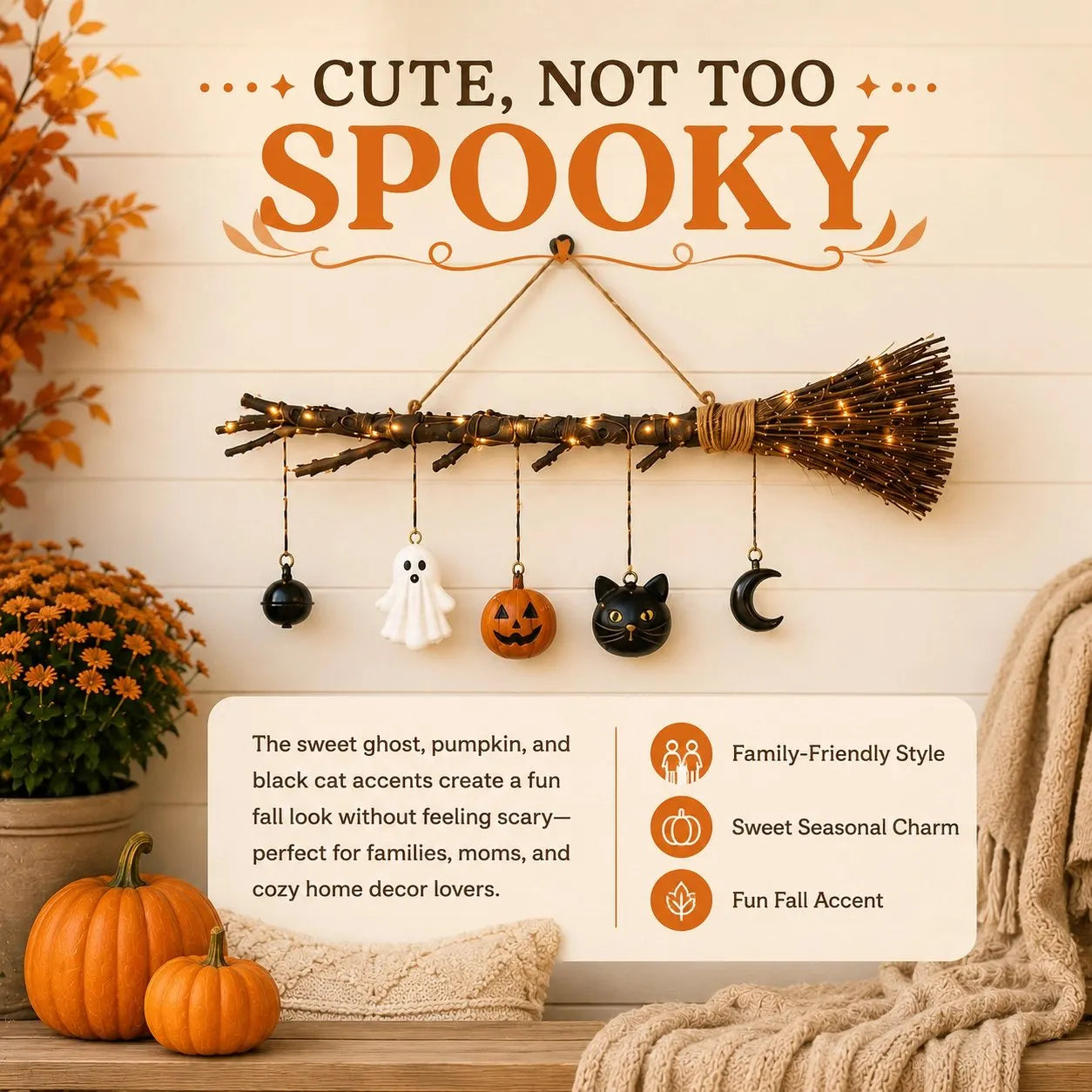 Lighted Fall Broom Wall Hanging🍂