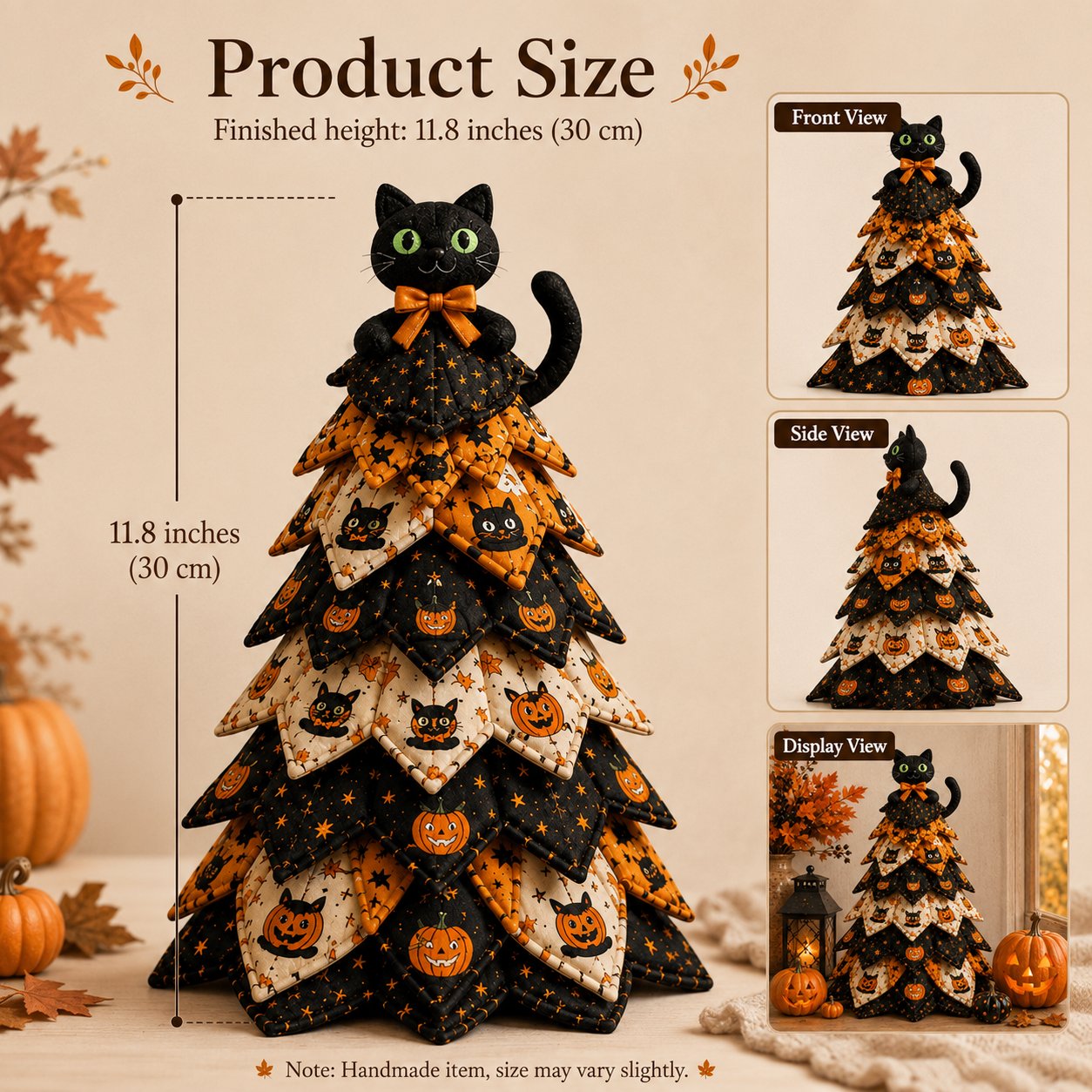 🎃DIY Halloween Quilted Fabric Tree Kit🧵(Must be assembled by hand)