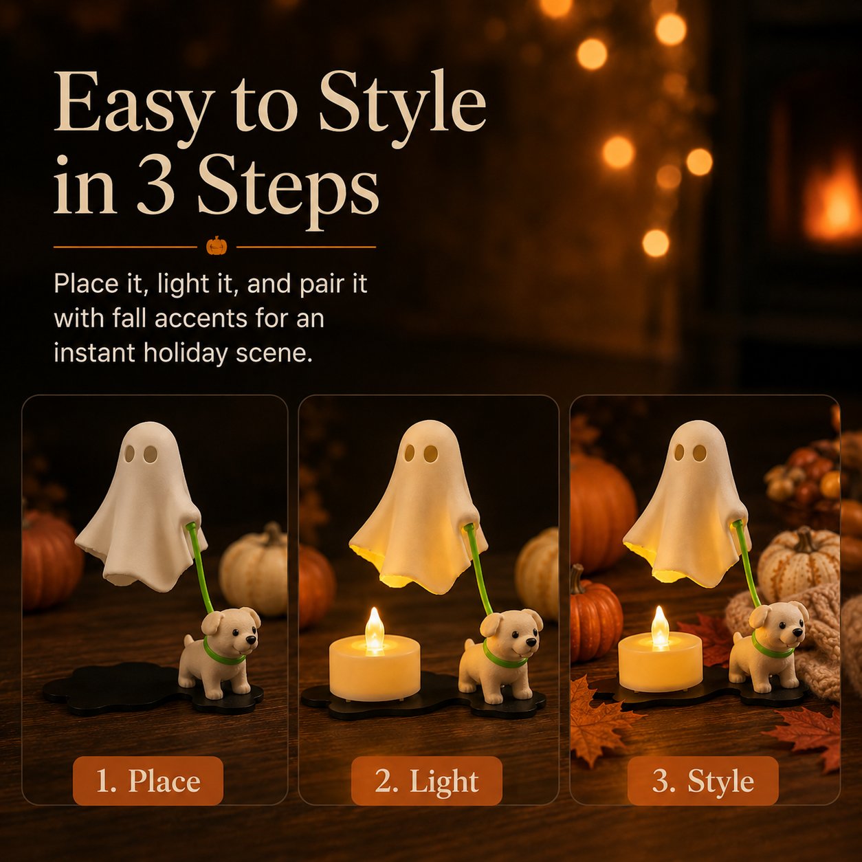 Halloween Puppy Ghost Ornament