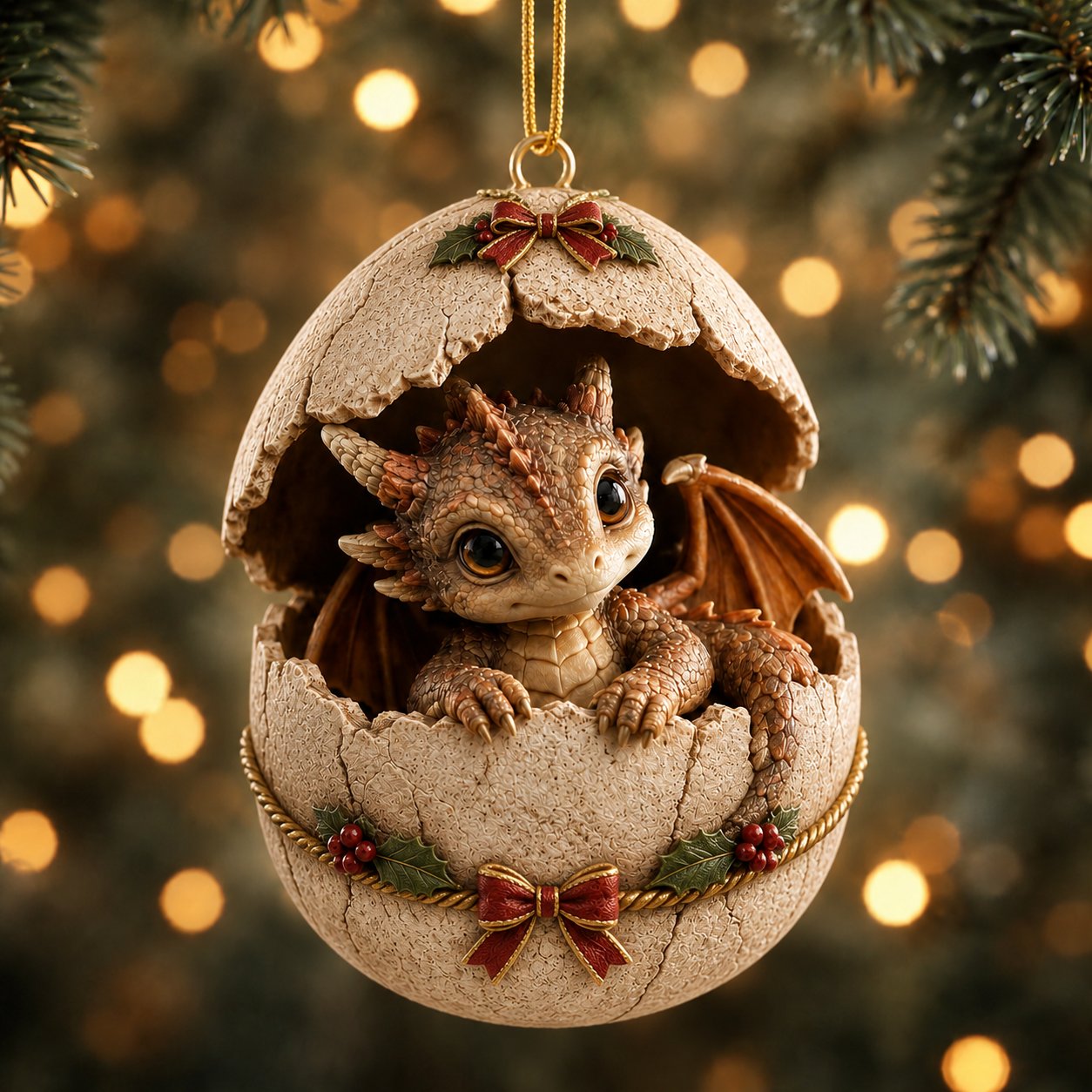 🐉 Hatch a Little Christmas Magic-Dragon Egg Christmas Ornament