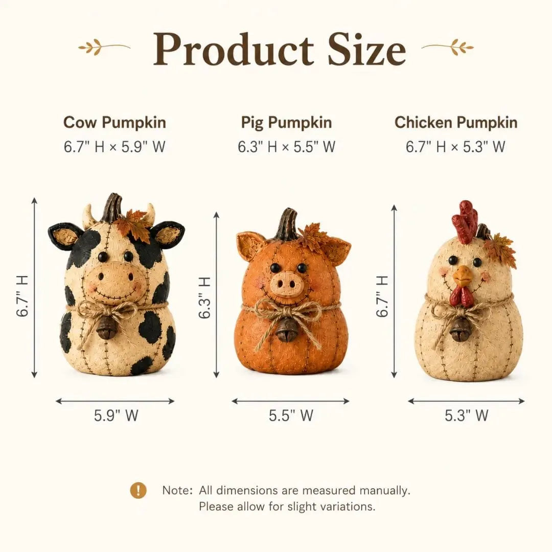 🎃Rustic Farm Pumpkin Friends Decor
