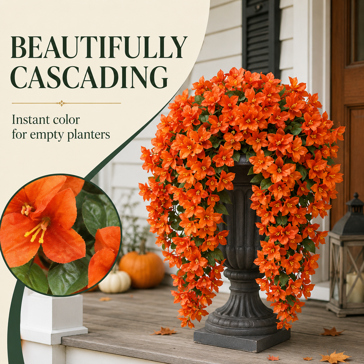 Artificial Hanging Flowers Plants for Outdoors Decor