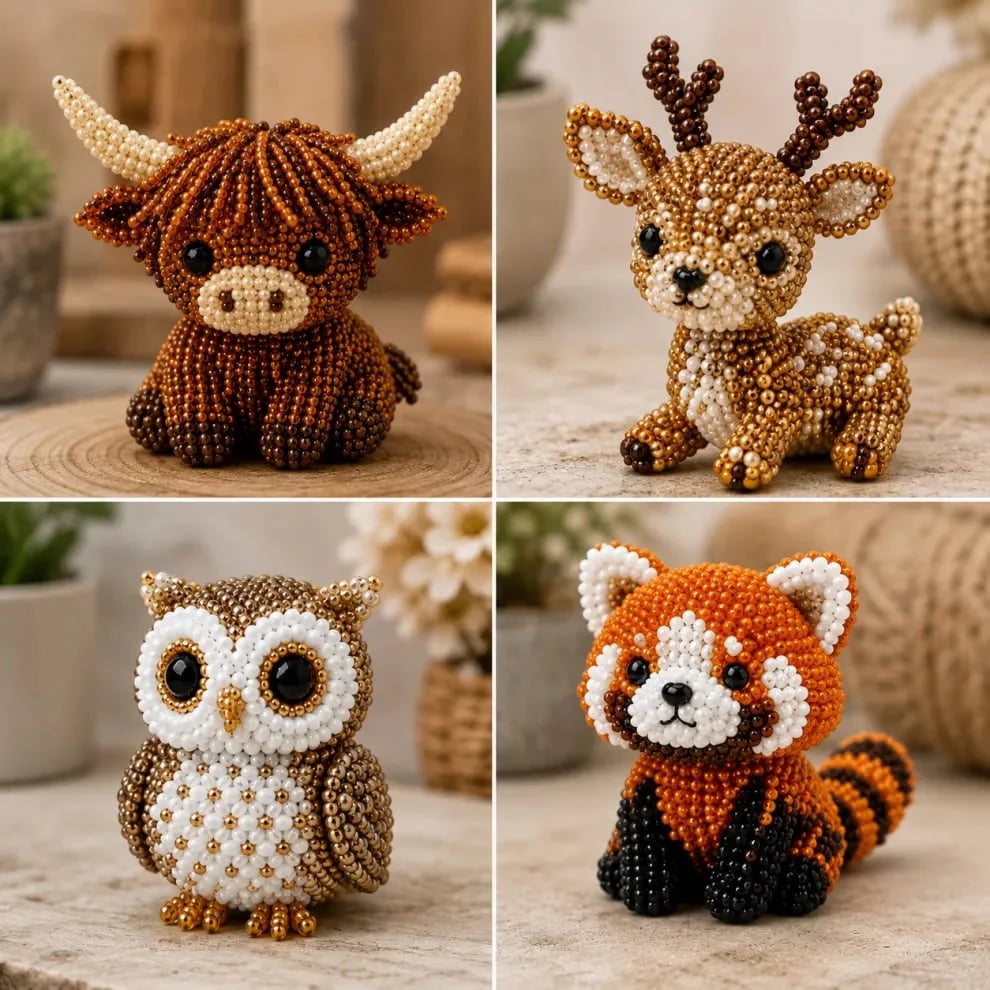 🧵✨Petite 3D Beaded Animal Craft Kit