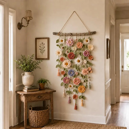 🌸🧶 Ready to Turn Your Wall Into a Cozy Crochet Flower Garden?
