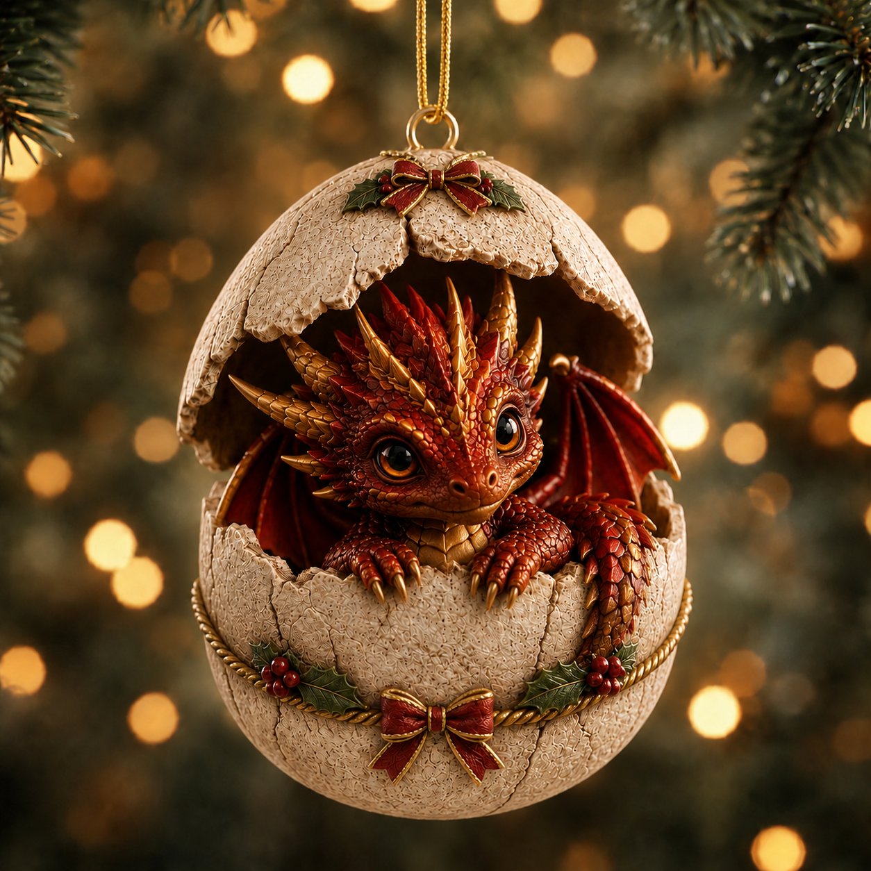 🐉 Hatch a Little Christmas Magic-Dragon Egg Christmas Ornament