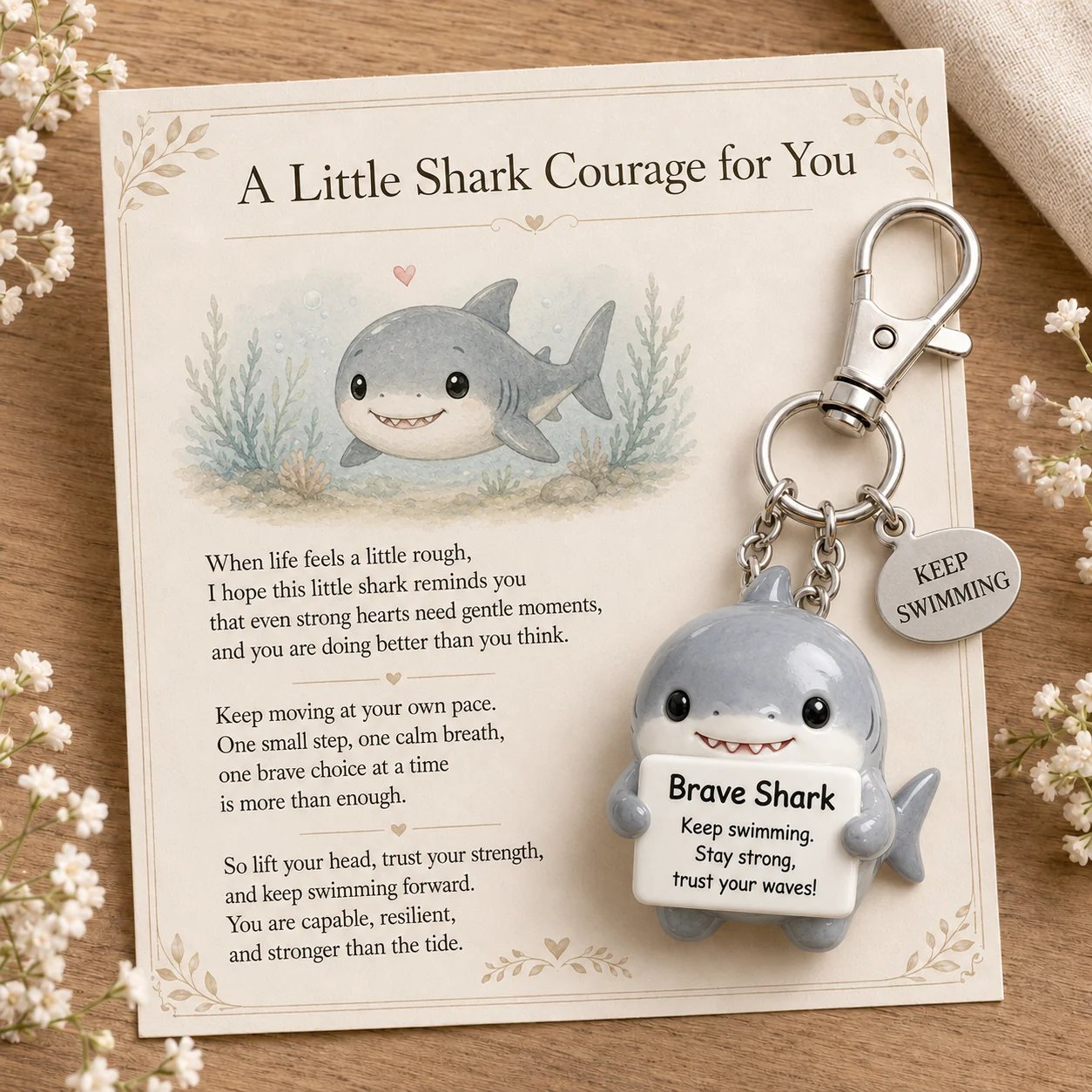 💖 Positive Reminder Keychains – Small Words, Big Comfort