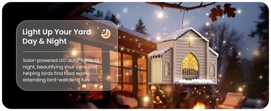 🔥Last Day 49% OFF-✝️Church-Shaped Metal Solar Bird Feeder(✨Same as in the video)
