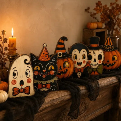 🔥Last Day 49% OFF🔥Vintage Halloween Wooden Character Tabletop Decor