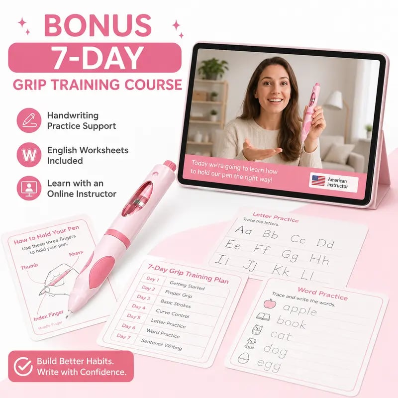 ✏️Ergonomic Writing Trainer Pen – Posture-Correcting Pencil with 12 Refills