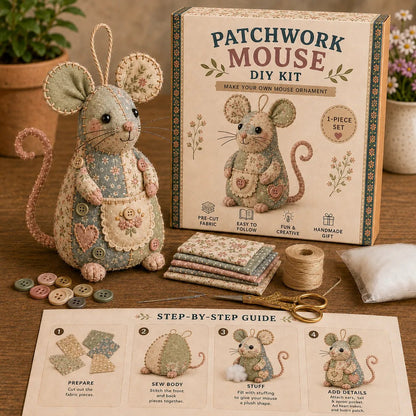 🐭🧵 Patchwork Mouse DIY Kit