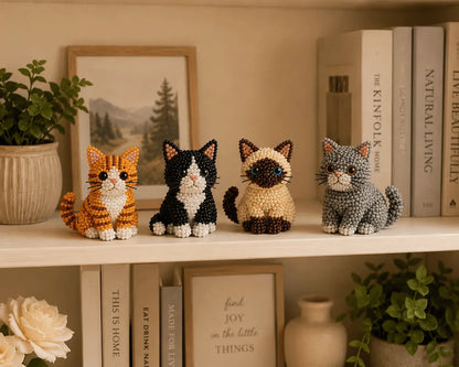 🐱 Create 4 Adorable Beaded Cats Yourself